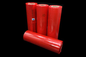 Tripact 11" x 19" LDPE CLEAR RED Plastic Flat Open Poly Bag Roll 1.25 mil - 8 Roll (920pcs) 01