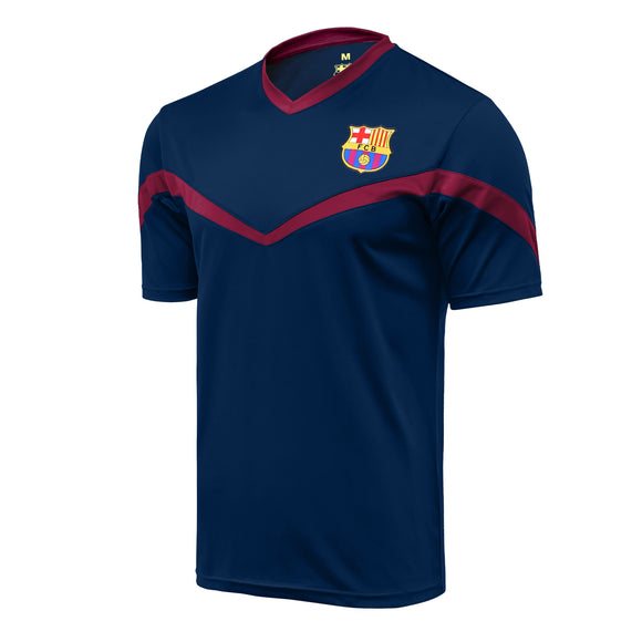 Icon Sports Men FC Barcelona Officially Licensed Soccer Poly Shirt Jersey -11