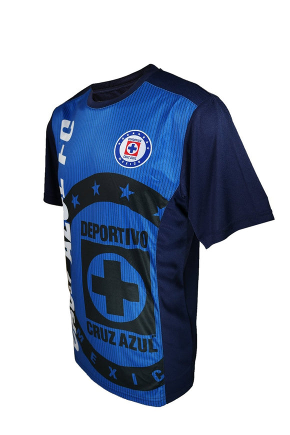 Icon Sports Men Cruz Azul Officially Licensed Soccer Poly Shirt Jersey -06