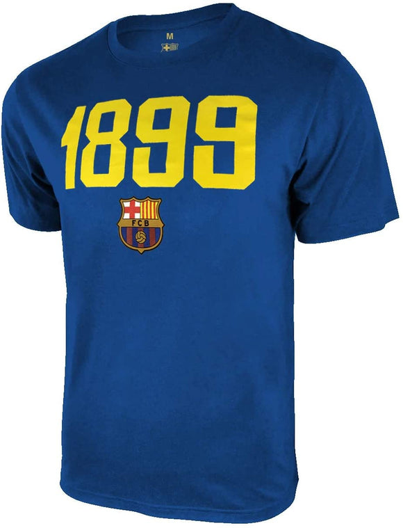 Icon Sports Men FC Barcelona Officially Licensed Soccer T-Shirt Cotton Tee -07