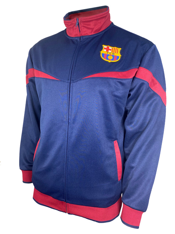 Icon Sports Men FC Barcelona Officially Licensed Zipper Soccer Jacket 007