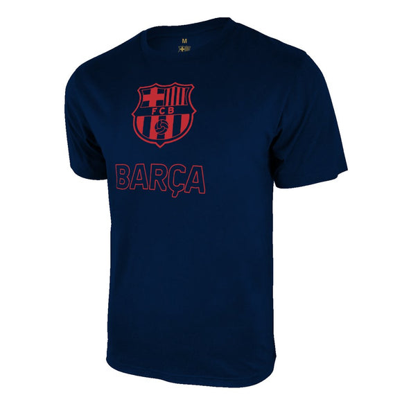 Icon Sports Men FC Barcelona Officially Licensed Soccer T-Shirt Cotton Tee -19