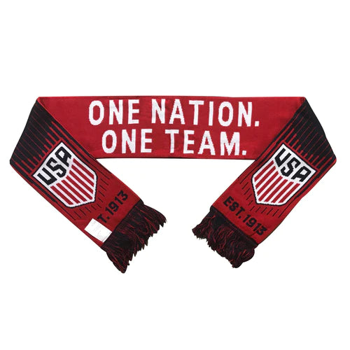 U.S. SOCCER ONE NATION. ONE TEAM. REVERSIBLE FAN SCARF