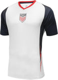Icon Sports U.S. Soccer Federation USMNT Adult Game Day Soccer Poly Shirt T-Shirt- Shattered White