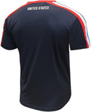 Icon Sports U.S. Soccer Federation USMNT Adult Game Day Soccer Poly Shirt T-Shirt- All Star Navy
