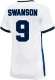 Icon Sports Official Licensed U.S. Soccer 4 Star USWNT Players Woman's Game Day Shirts Football Tee Top -Mallory Swanson 9 Blue