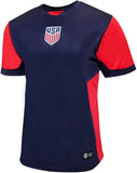 Icon Sports U.S. Soccer Federation USMNT Adult Game Day Soccer Poly Shirt T-Shirt- Legend Navy