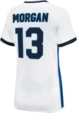 Icon Sports Official Licensed U.S. Soccer 4 Star USWNT Players Woman's Game Day Shirts Football Tee Top - Alex Morgan 13 Blue