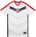 Icon Sports Official Licensed US Soccer USMNT Youth Kids Game Day Shirts Athletic Active Training Game Tee Top- Crossover White