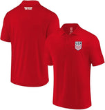 U.S. Soccer USMNT Official Men Home Soccer Polo Shirt Red Logo