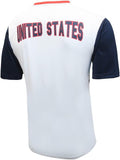 Icon Sports U.S. Soccer Federation USMNT Adult Game Day Soccer Poly Shirt T-Shirt- Shattered White