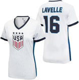Icon Sports Official Licensed U.S. Soccer 4 Star USWNT Players Woman's Game Day Shirts Football Tee Top -Rose Lavelle 16 Blue