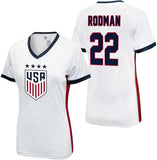 Icon Sports Official Licensed U.S. Soccer 4 Star USWNT Players Woman's Game Day Shirts Football Tee Top -Trinity Rodman 22 Red