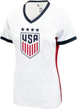 Icon Sports Official Licensed U.S. Soccer 4 Star USWNT Players Woman's Game Day Shirts Football Tee Top -Megan Rapinoe 15 Red