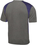 Icon Sports U.S. Soccer Federation USMNT Adult Game Day Soccer Poly Shirt T-Shirt- Highlight Heather Charcoal Navy