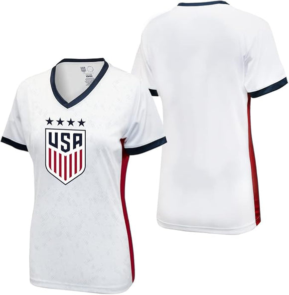 Icon Sports Women's USWNT Gameday Football Shirt - White/Red