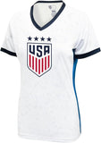 Icon Sports Official Licensed U.S. Soccer 4 Star USWNT Players Woman's Game Day Shirts Football Tee Top - Alex Morgan 13 Blue