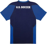 Icon Sports Official Licensed US Soccer USMNT Youth Kids Game Day Shirts Athletic Active Training Game Tee Top- Striker Navy