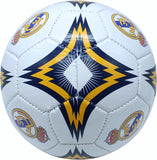 Real Madrid Authentic Official Licensed Soccer Ball Size 2 (Youth) - White with Yellow