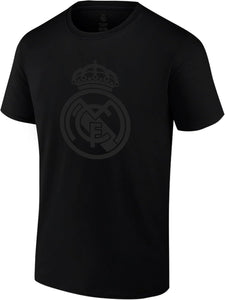 Real Madrid Official Licensed Soccer Tee Soccer T-Shirt - Blackout Design
