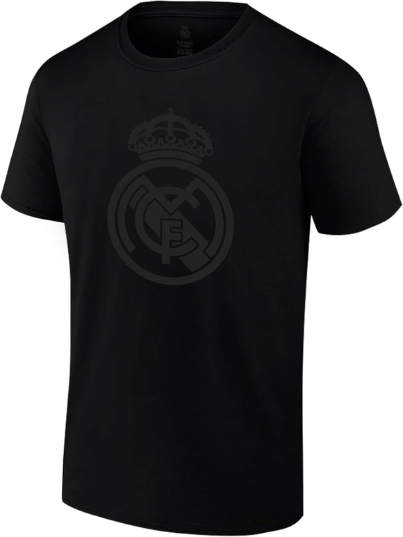 Real Madrid Official Licensed Soccer Tee Soccer T-Shirt - Blackout Design