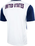 Icon Sports U.S. Soccer Federation USMNT Adult Game Day Soccer Poly Shirt T-Shirt- Shattered 2.0 White