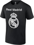 Real Madrid Official Licensed Soccer Tee Soccer T-Shirt - Black with Logo