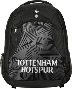 Icon Sports Fan Shop World Soccer Club Team Logo Officially Licensed Premium Backpack (TOTTENHAM BLACK, ONE SIZE)