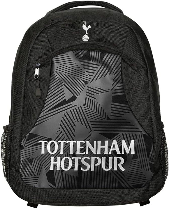 Icon Sports Fan Shop World Soccer Club Team Logo Officially Licensed Premium Backpack (TOTTENHAM BLACK, ONE SIZE)