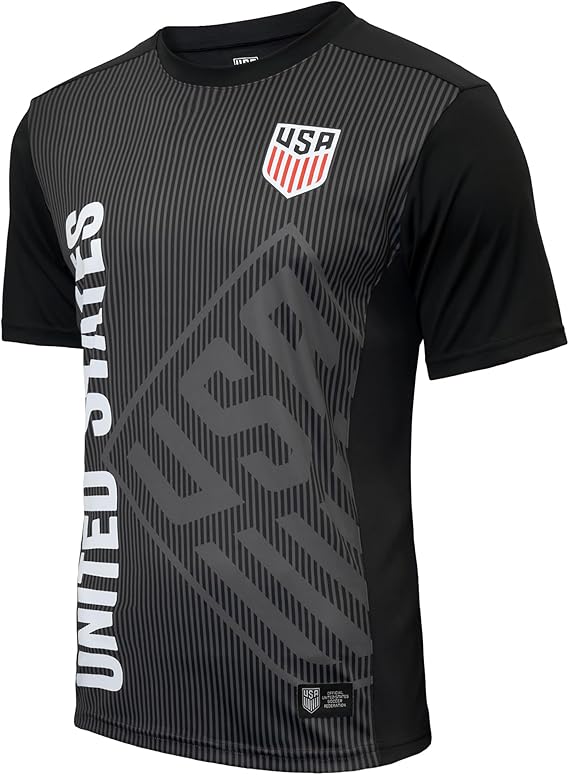 U.S. Soccer USMNT Adult Soccer Game Day Jersey-Inspired Shirt - Black