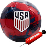 U.S Soccer Officially Licensed Regulation Size 5 Soccer Ball- Navy Brush