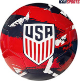 U.S Soccer Officially Licensed Regulation Size 5 Soccer Ball- Navy White Brush