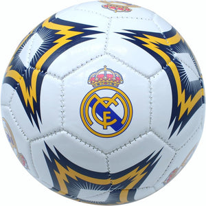 Real Madrid Authentic Official Licensed Soccer Ball Size 2 (Youth) - White with Yellow