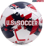 U.S Soccer Officially Licensed Regulation Size 5 Soccer Ball- White Brush