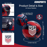 U.S Soccer Officially Licensed Regulation Size 5 Soccer Ball- Navy Brush