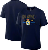Real Madrid Official Licensed Soccer Tee Soccer T-Shirt - Navy 1902