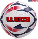 U.S Soccer Officially Licensed Regulation Size 5 Soccer Ball- White Inked