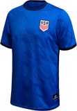 Icon Sports U.S. Soccer Federation USMNT Adult Game Day Soccer Poly Shirt T-Shirt- USSF246-Blue