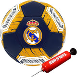 2025 Real Madrid Soccer Ball Officially Licensed Player Ball Size 5 (Shiny Fabric) Orange Black
