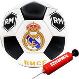 2025 Real Madrid Soccer Ball Officially Licensed Player Ball Size 5 (Shiny Fabric) RMCF White