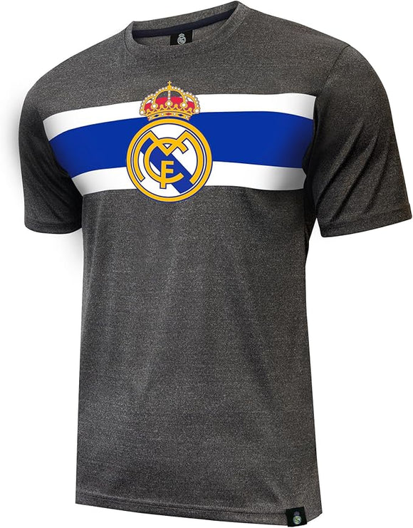 Real Madrid Officially Licensed International Football Club Soccer T-Shirt – Grey