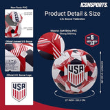 U.S Soccer Officially Licensed Regulation Size 5 Soccer Ball- White Prism
