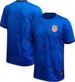 Icon Sports U.S. Soccer Federation USMNT Adult Game Day Soccer Poly Shirt T-Shirt- USSF246-Blue
