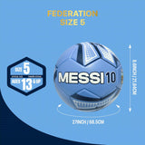 Argentina National Football Team Soccer Ball Officially Licensed Ball Size 5 Ball - Messi 10 Light Blue Home Color Style 2