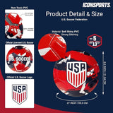 U.S Soccer Officially Licensed Regulation Size 5 Soccer Ball- Navy White Brush