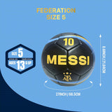 Argentina National Football Team Soccer Ball Officially Licensed Ball Size 5 Ball - Messi 10 Black Version