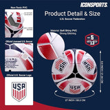 U.S Soccer Officially Licensed Regulation Size 5 Soccer Ball- White Inked