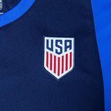 Icon Sports U.S. Soccer Federation USMNT Adult Game Day Soccer Poly Shirt T-Shirt- Shattered 2.0 Navy