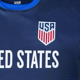 Icon Sports U.S. Soccer Federation USMNT Adult Game Day Soccer Poly Shirt T-Shirt- Frequency Navy