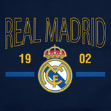 Real Madrid Official Licensed Soccer Tee Soccer T-Shirt - Navy 1902